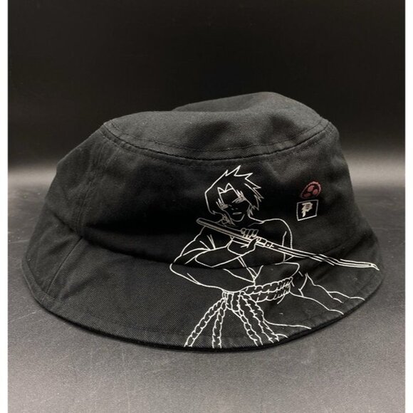 Primitive x Naruto Shippuden Sasuke Strike Black Bucket Hat - Picture 2 of 7